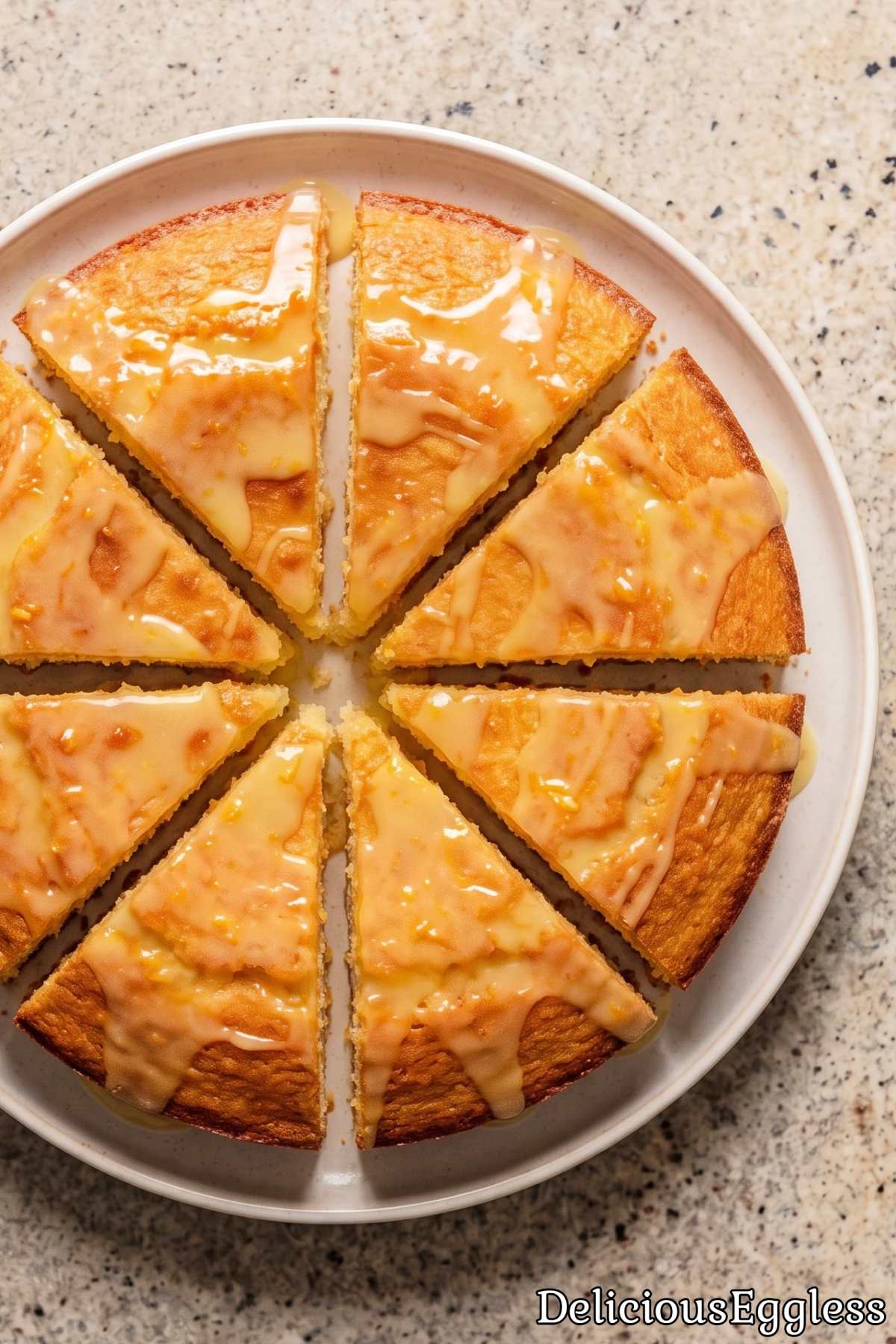 Freshly baked orange olive oil cake