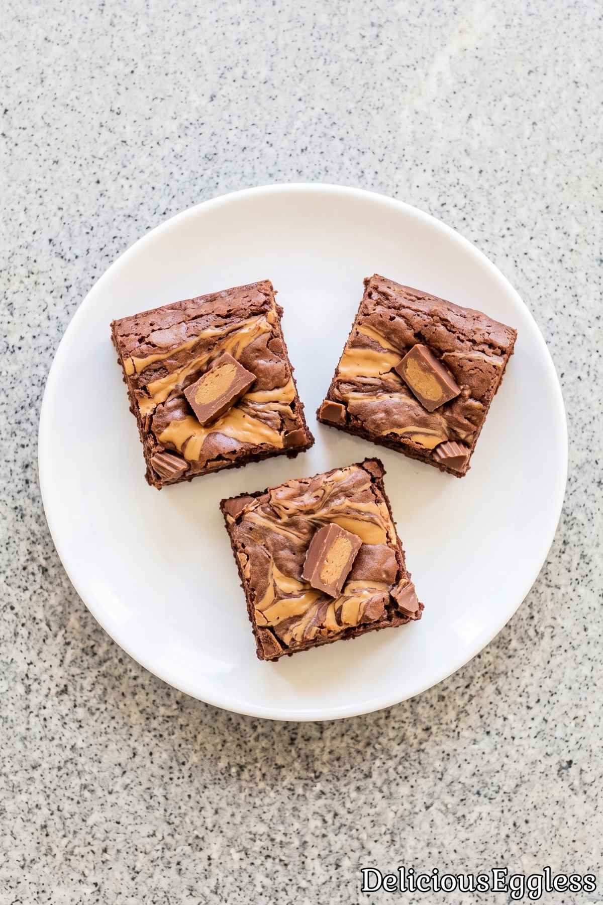 Rich chocolate peanut butter swirl brownies