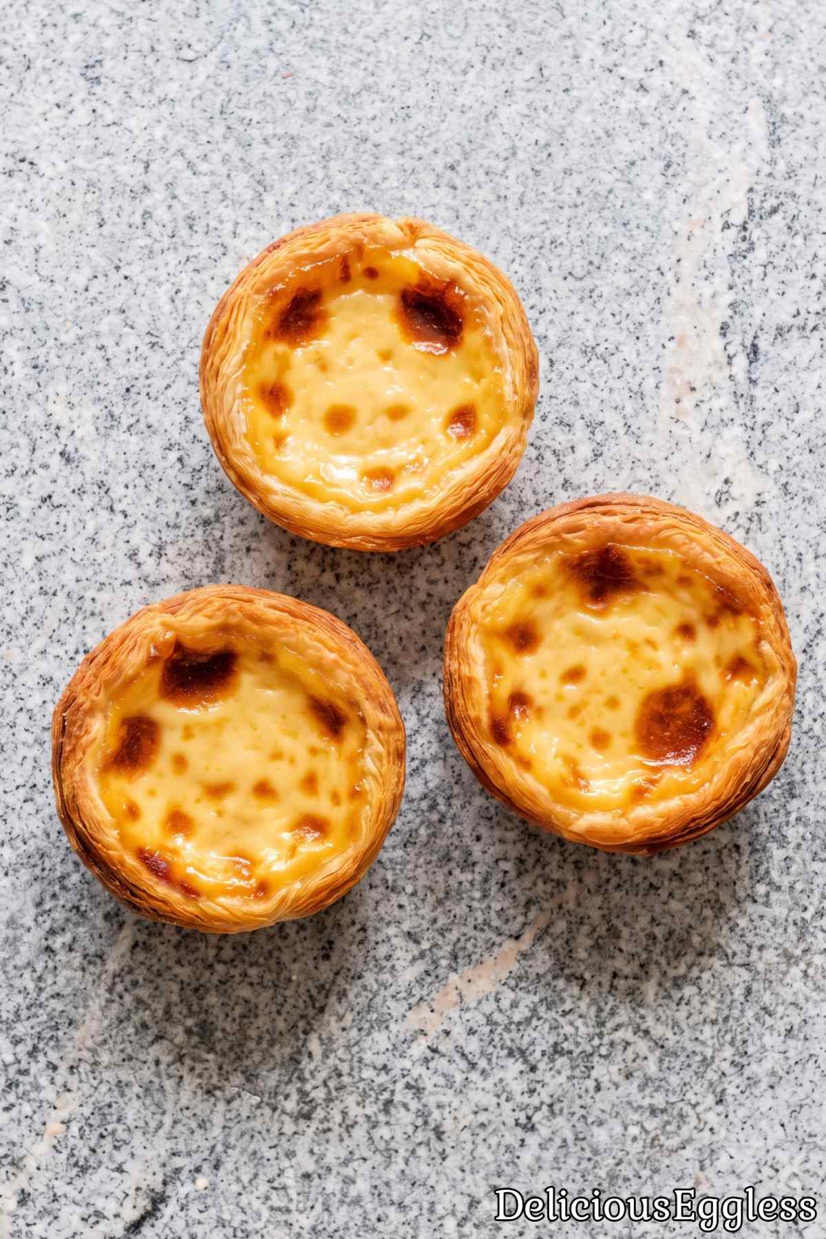 Crispy baked eggless pastel de nata tarts