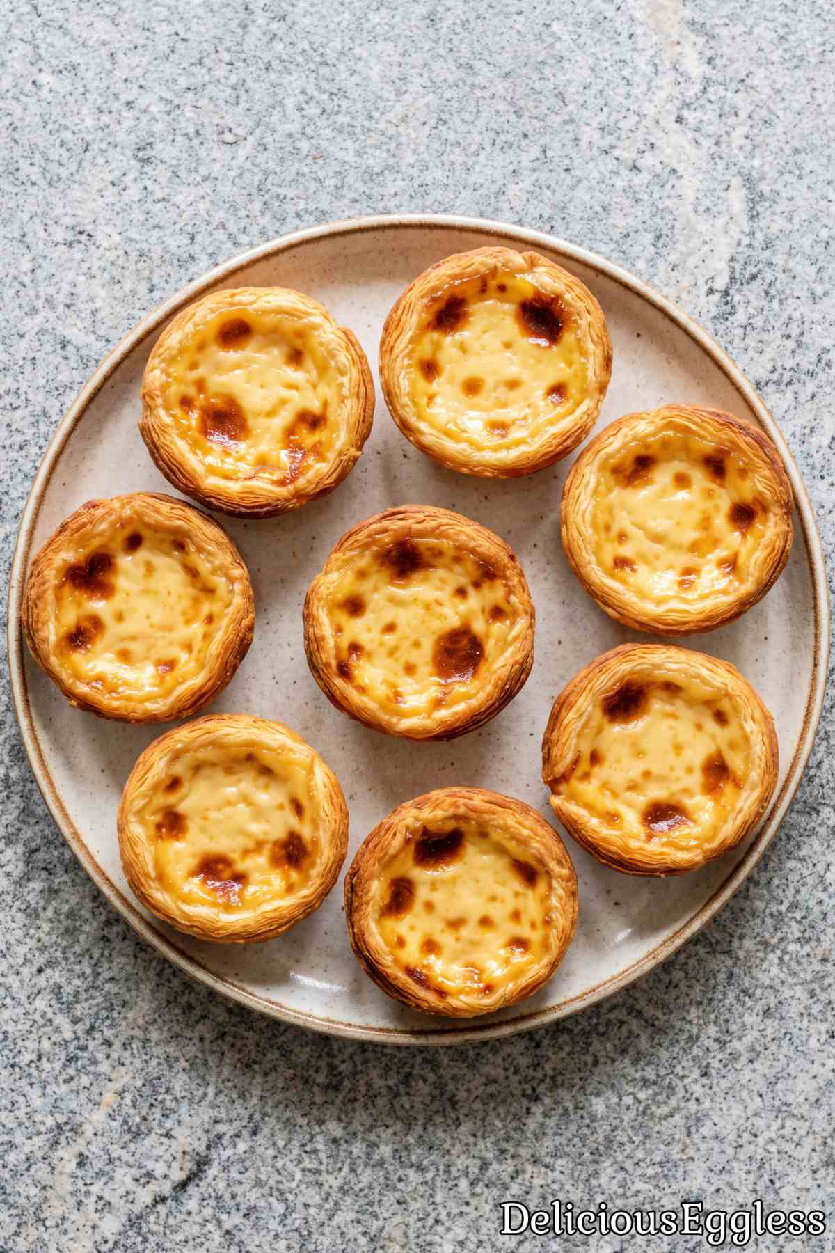 Delicious golden eggless custard tarts