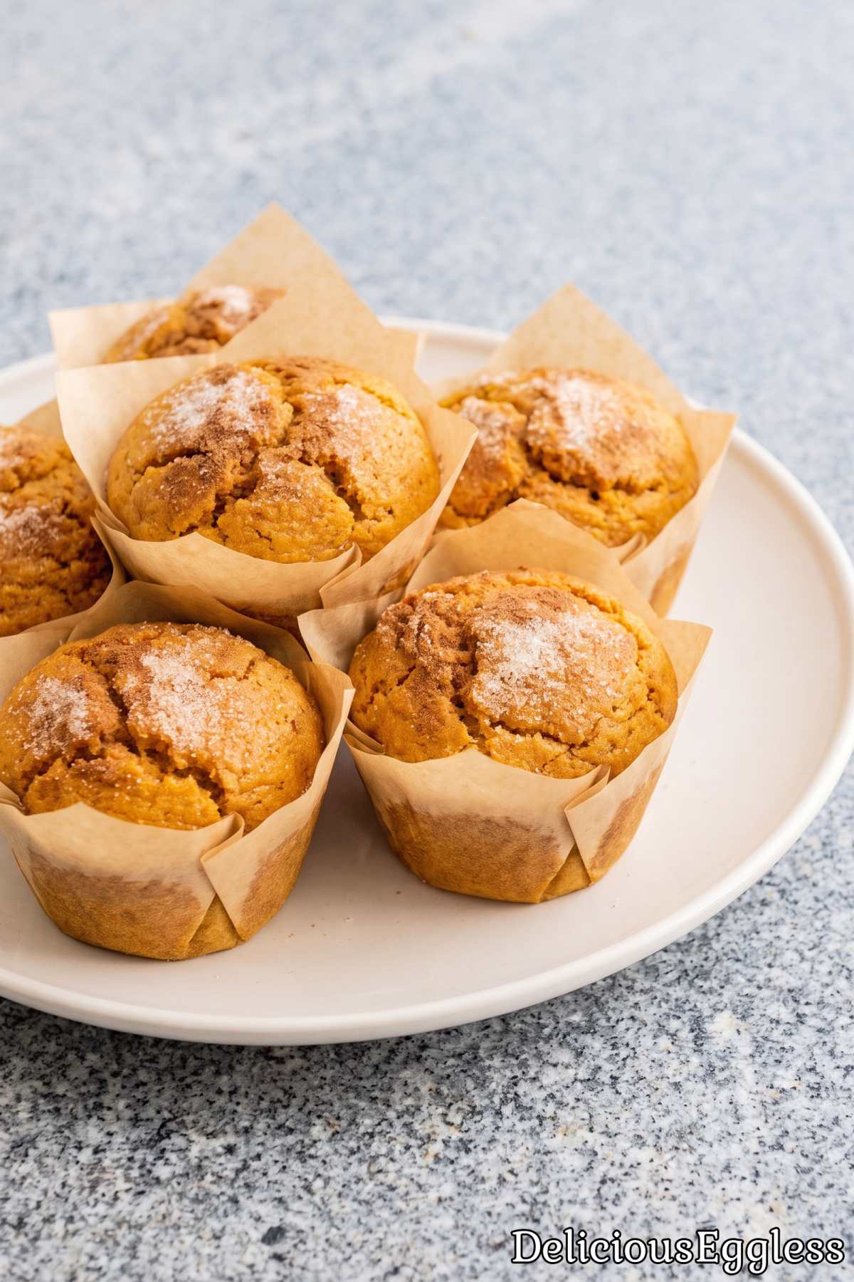 Soft and fluffy eggless pumpkin muffins