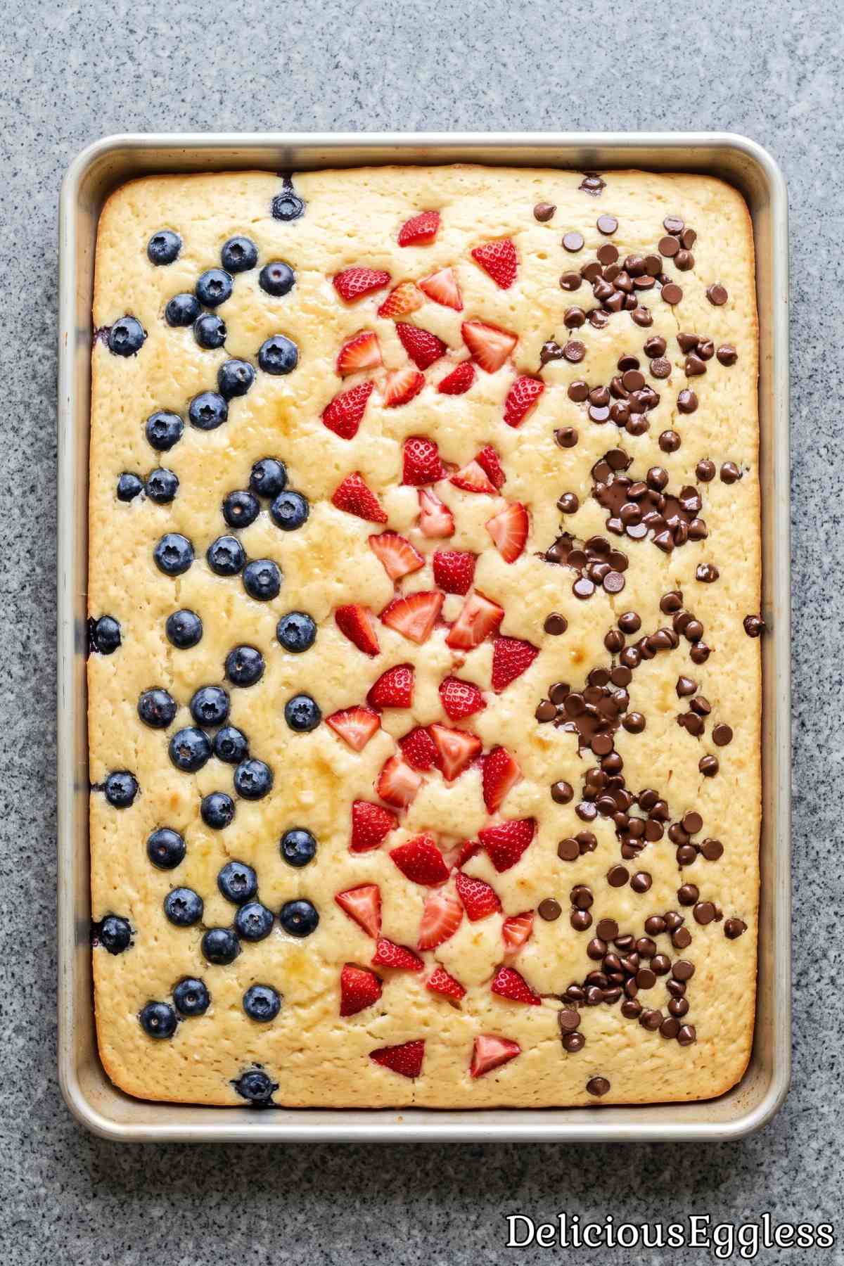 Tender egg free sheet pan pancake