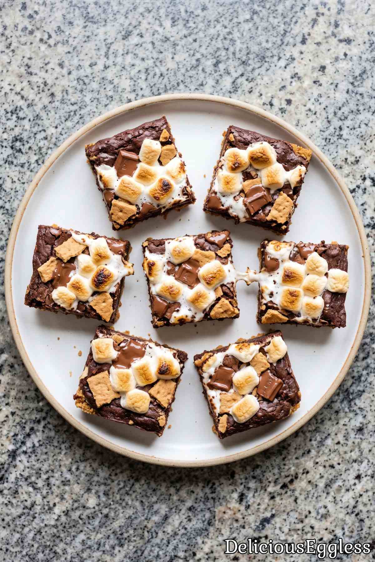 Sweet eggless graham cracker brownies