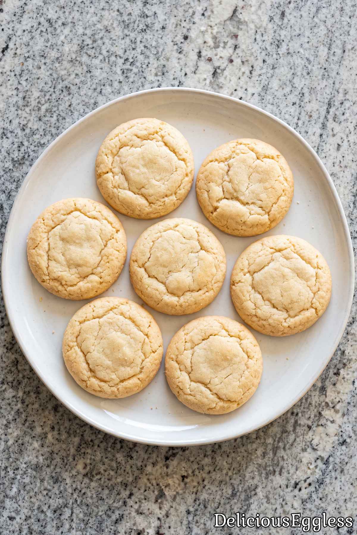 Plate of sweet eggless sugar cookies