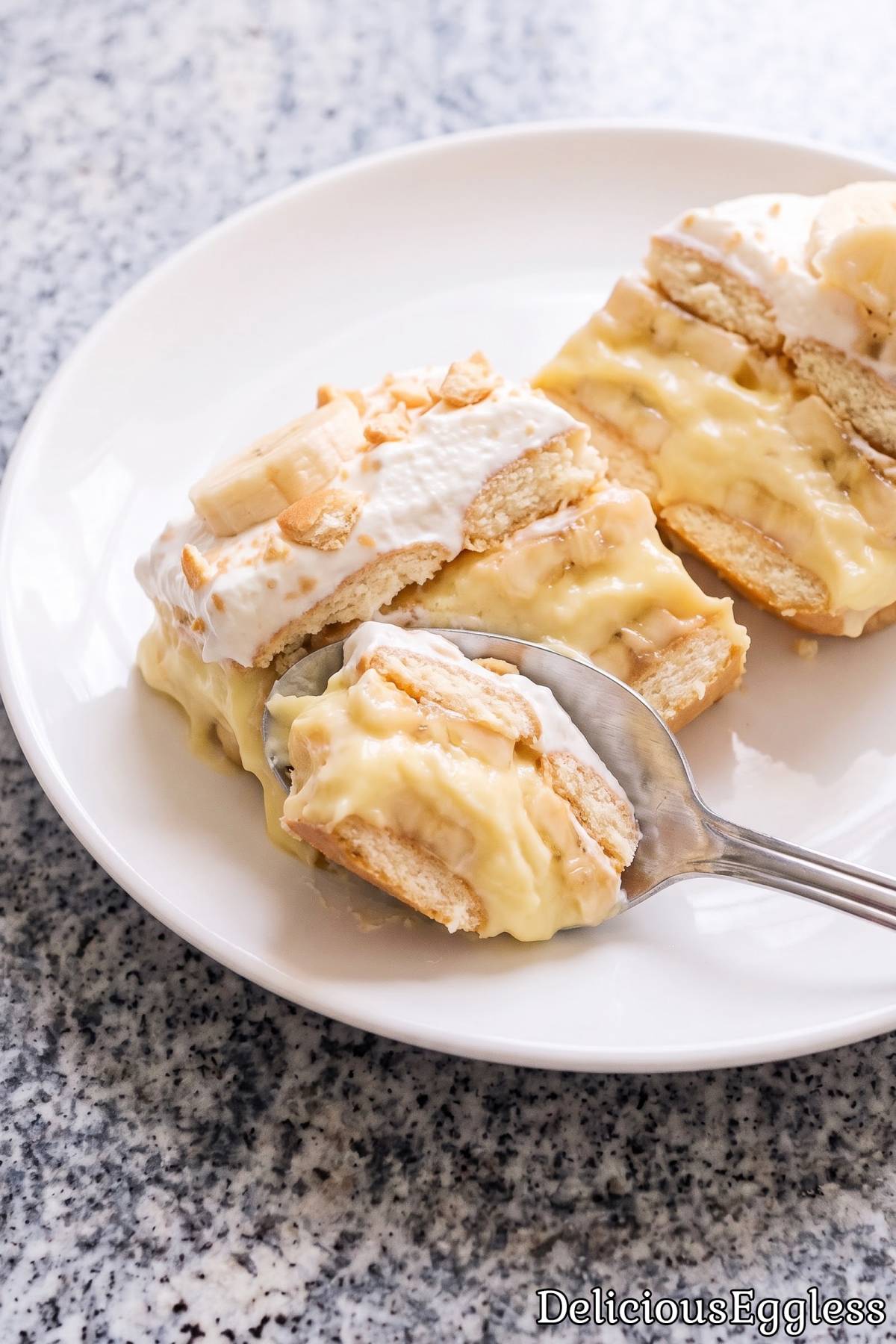 Classic Southern banana pudding without eggs