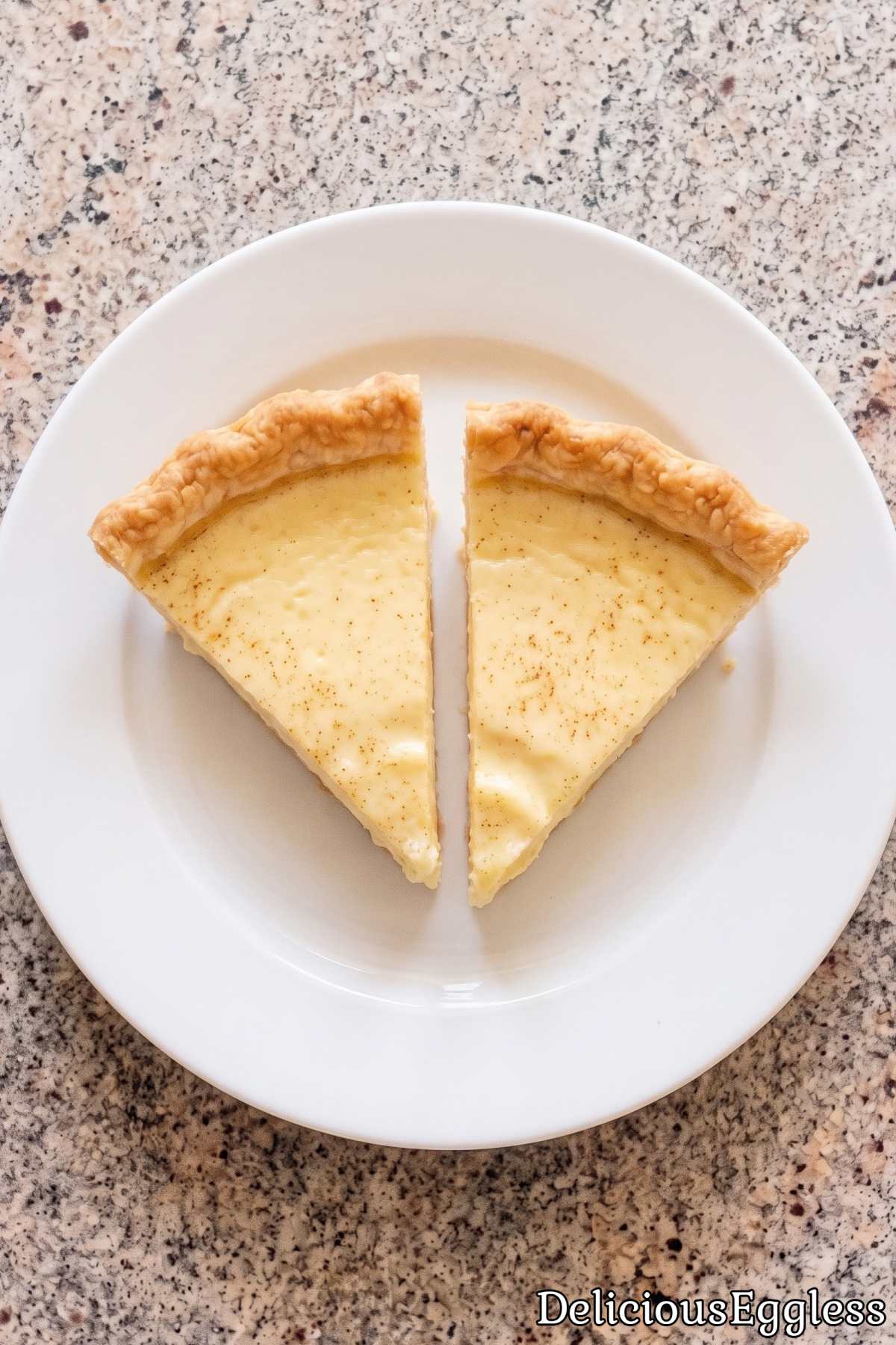 Simple eggless buttermilk pie dessert