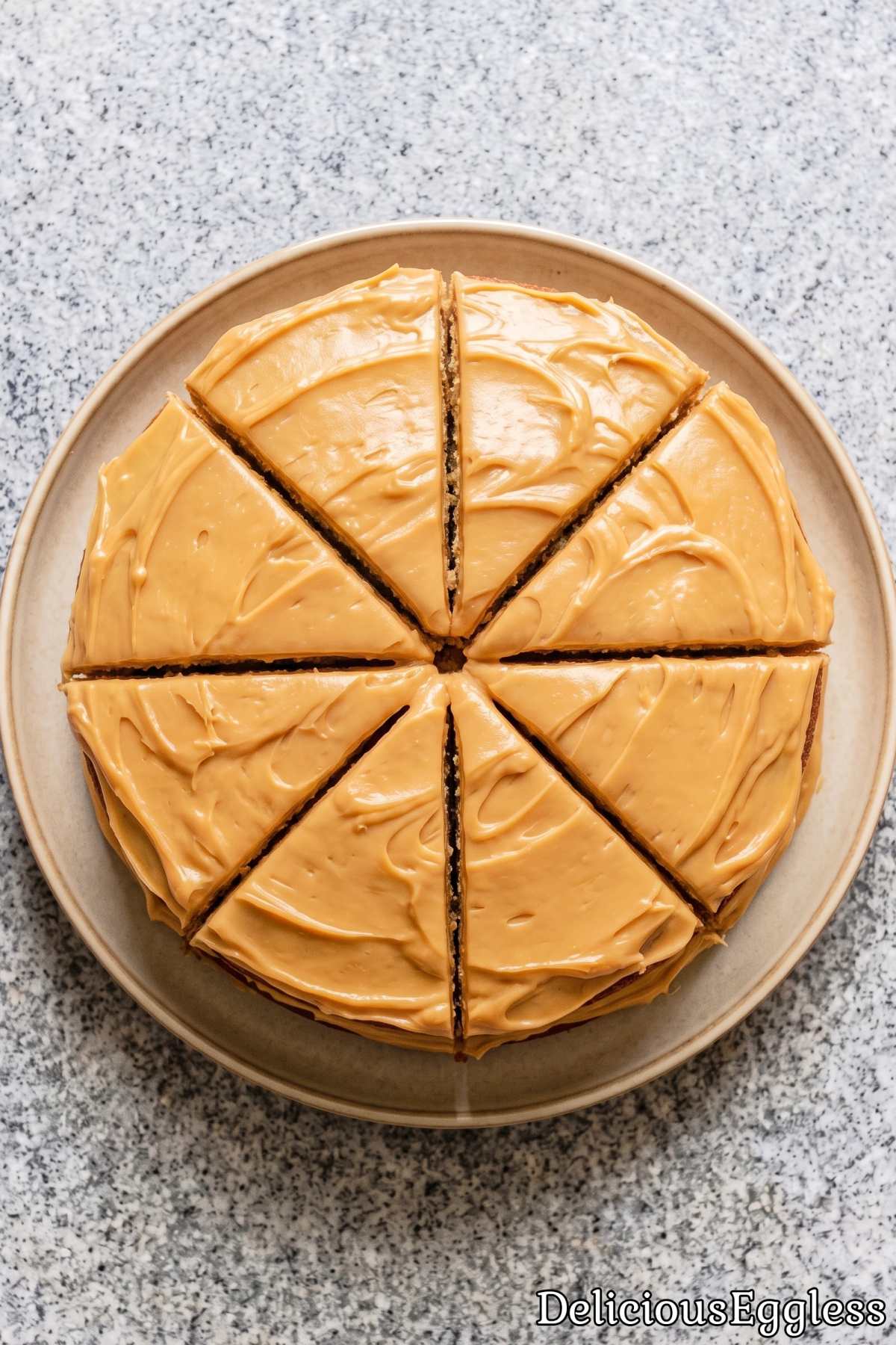 Golden Southern caramel cake dessert