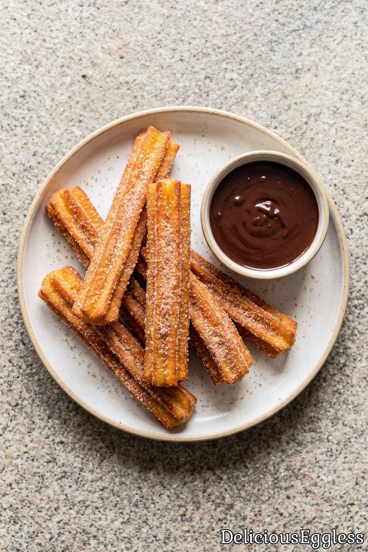 Eggless Spanish cinnamon churros
