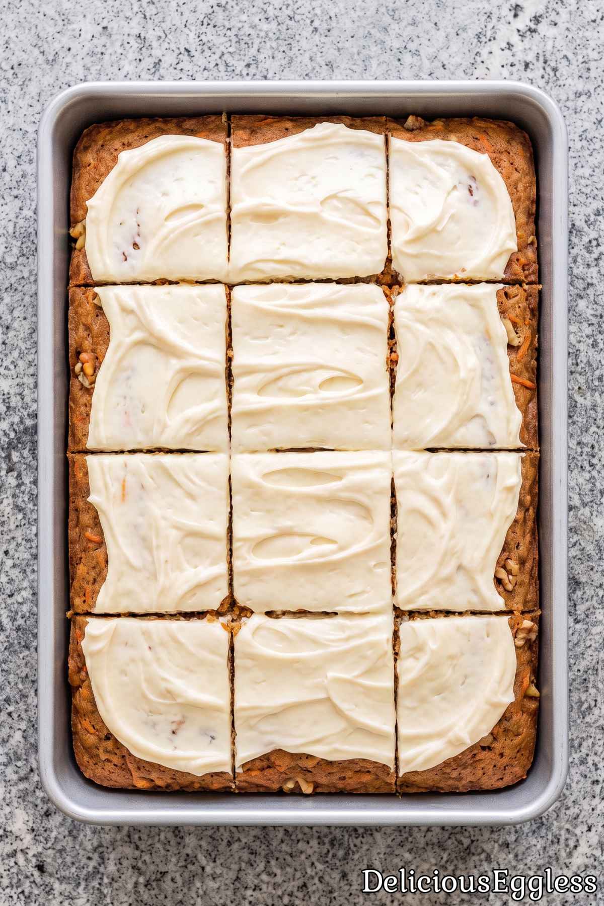 Easy homemade eggless spiced carrot cake