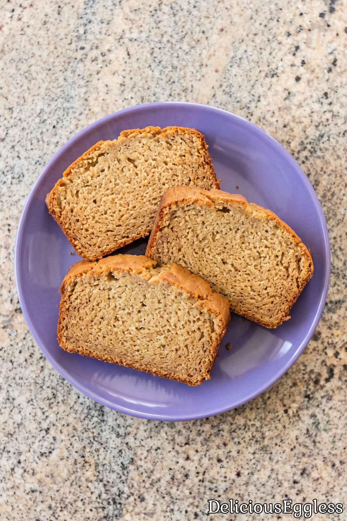 Fresh baked eggless super moist banana bread