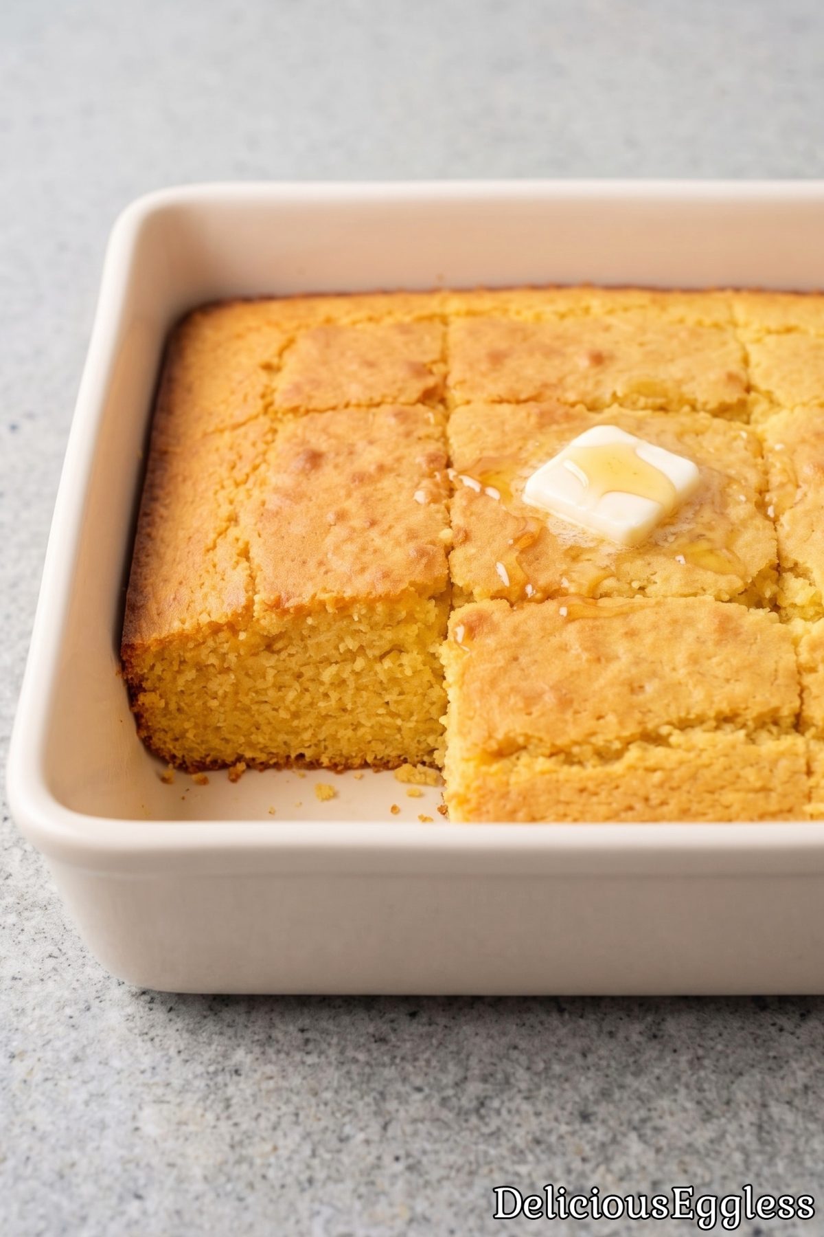Fluffy egg free sweet cornbread
