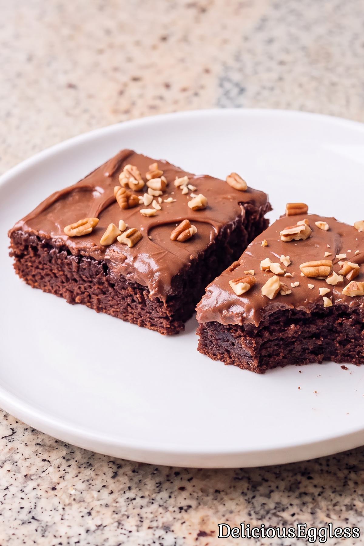 Classic homemade eggless Texas sheet cake