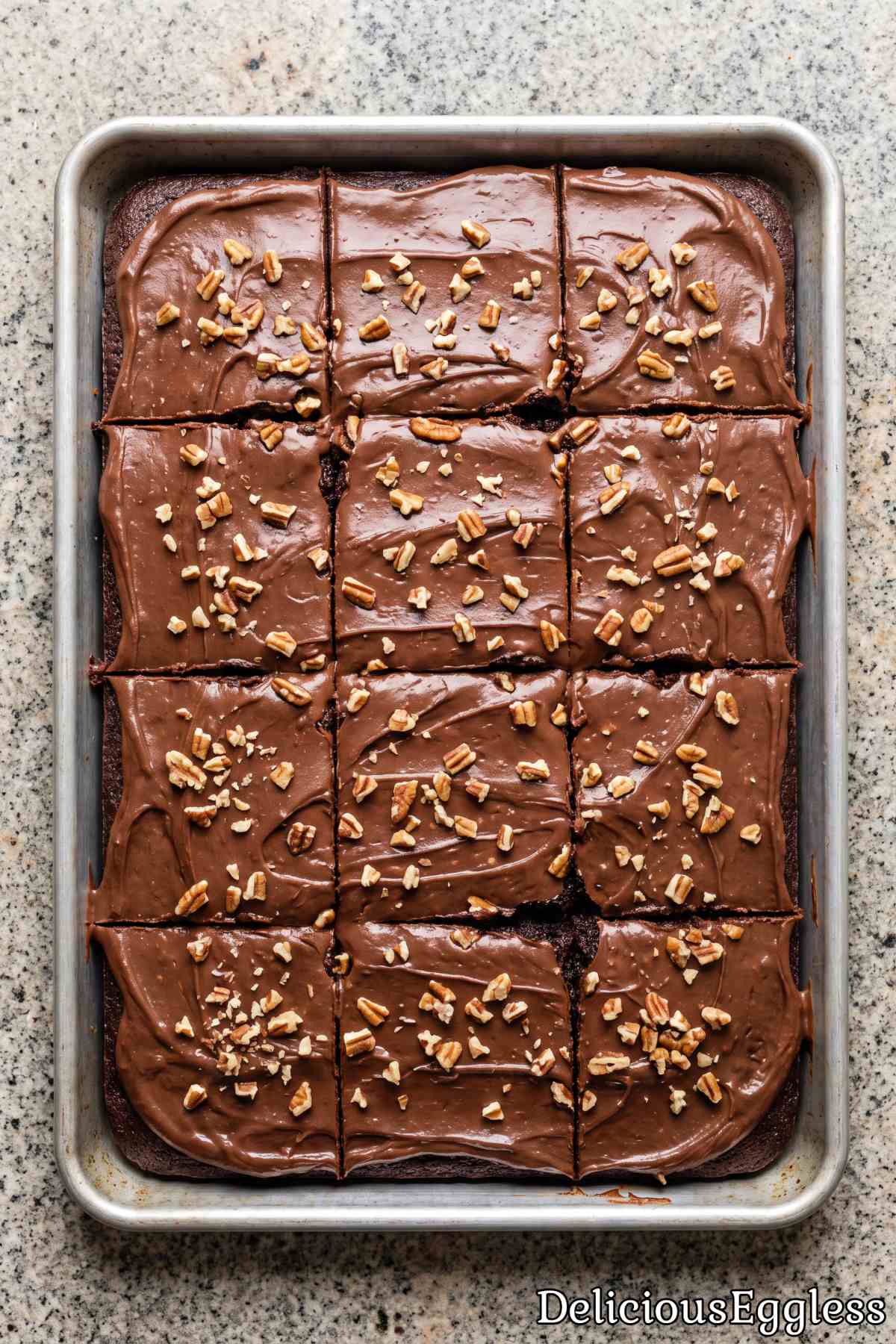 Simple homemade eggless chocolate cake