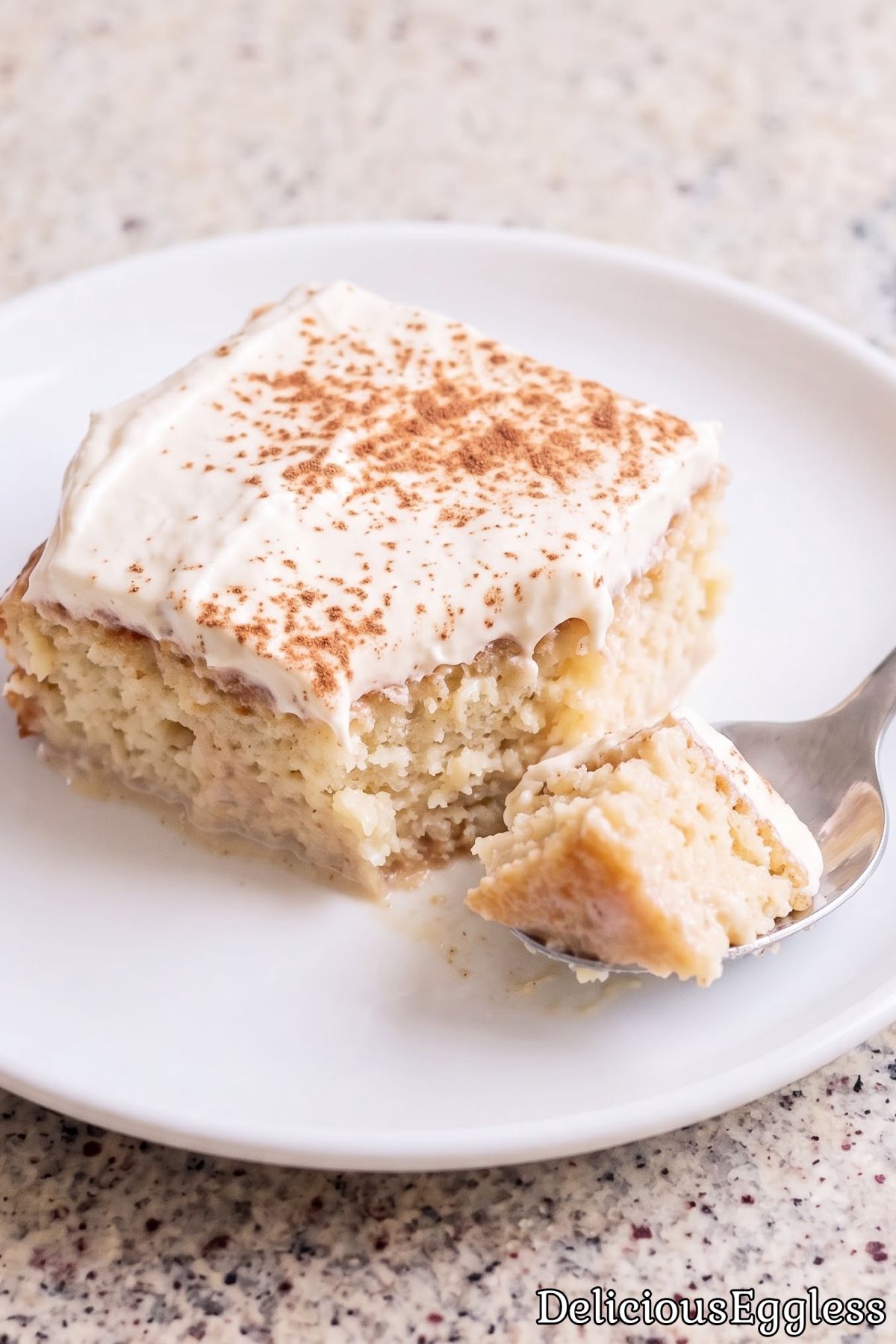Soft and sweet eggless tres leches cake