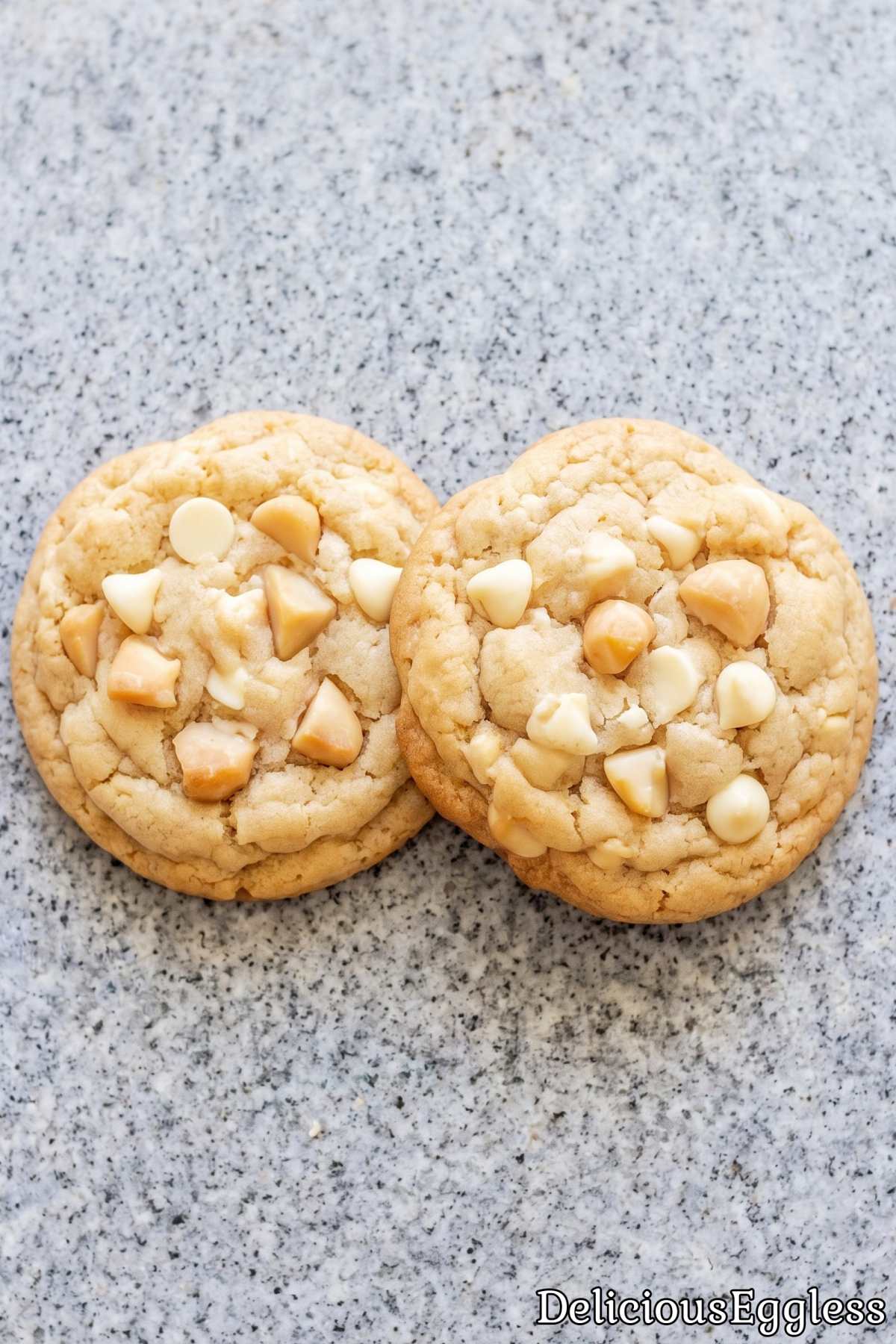Fresh baked eggless macadamia nut cookies