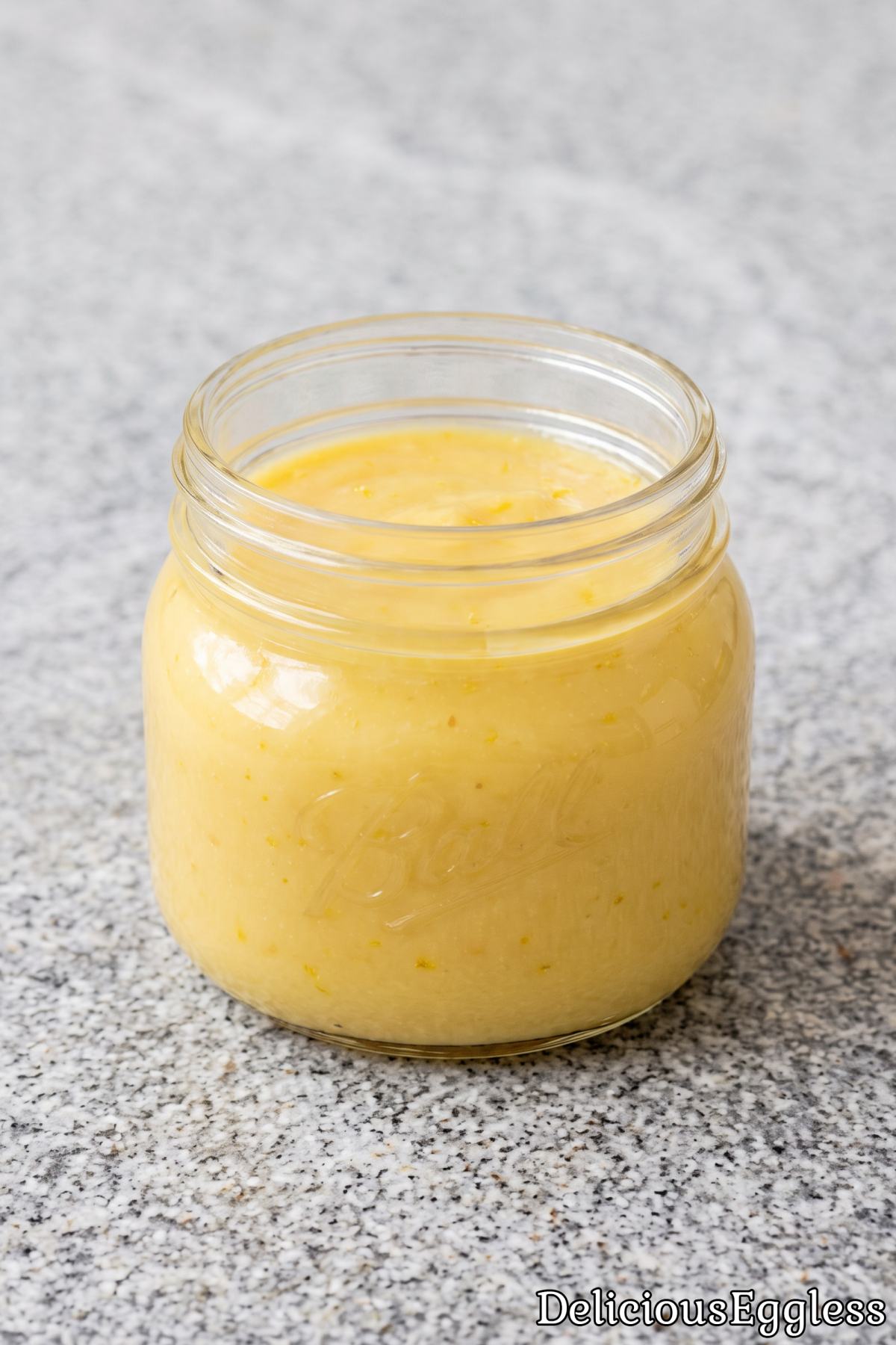 Homemade eggless zesty lemon curd recipe.