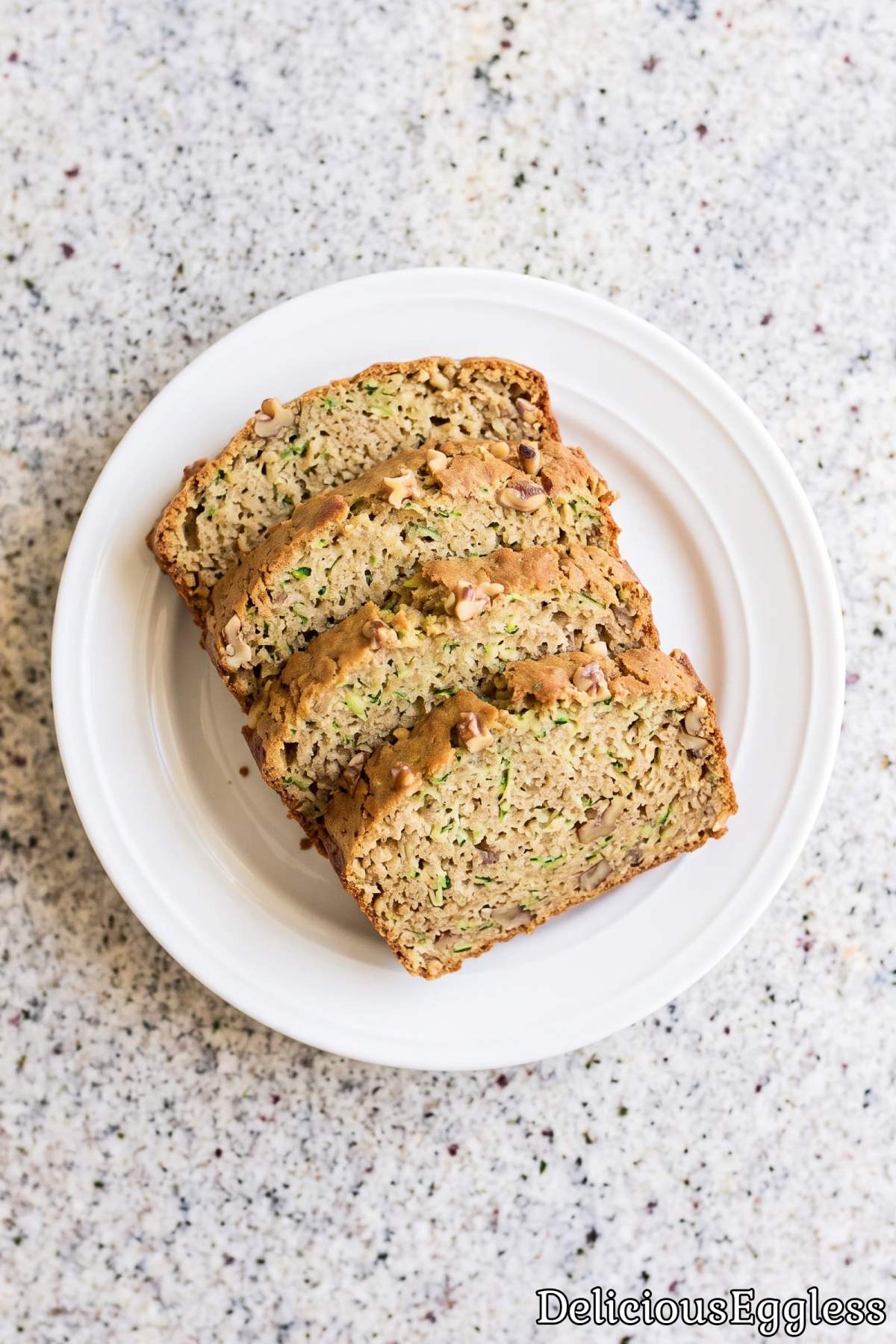 Freshly baked eggless zucchini bread