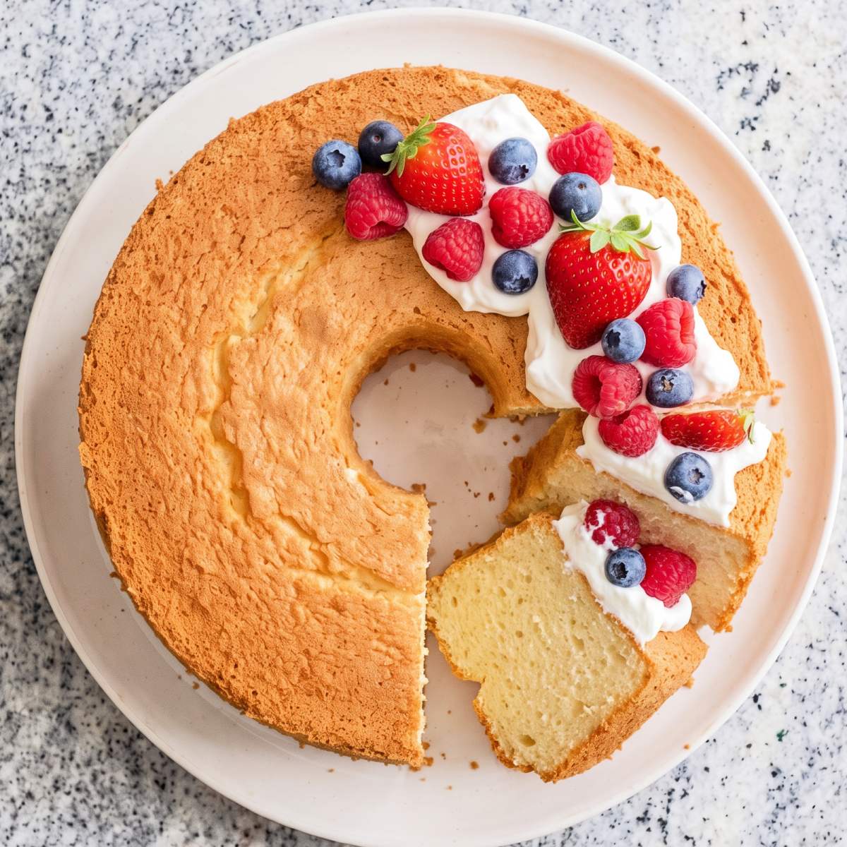 Eggless Angel Food Cake