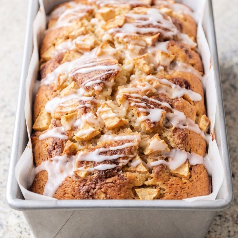 Eggless Apple Fritter Bread