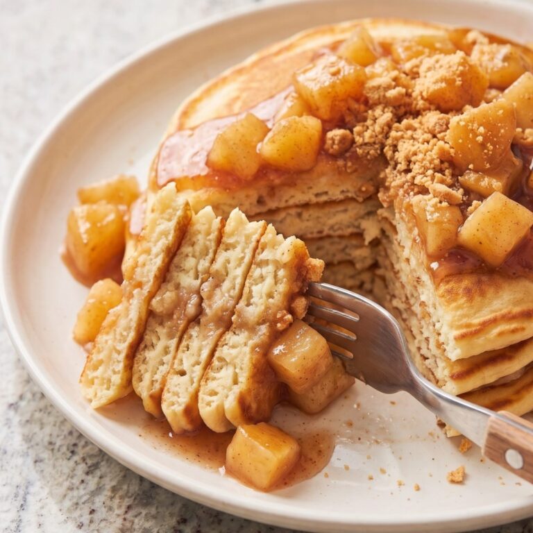 Eggless Apple Pie Pancakes