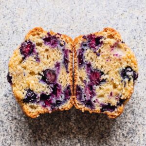 Eggless Bakery Style Blueberry Muffins