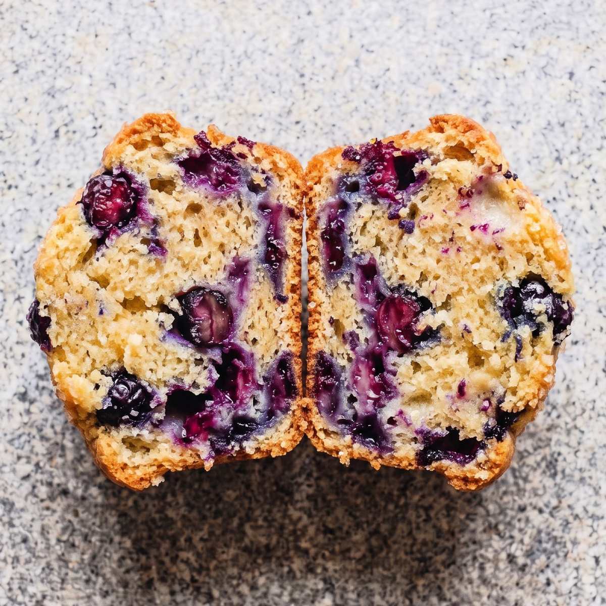 Eggless Bakery Style Blueberry Muffins