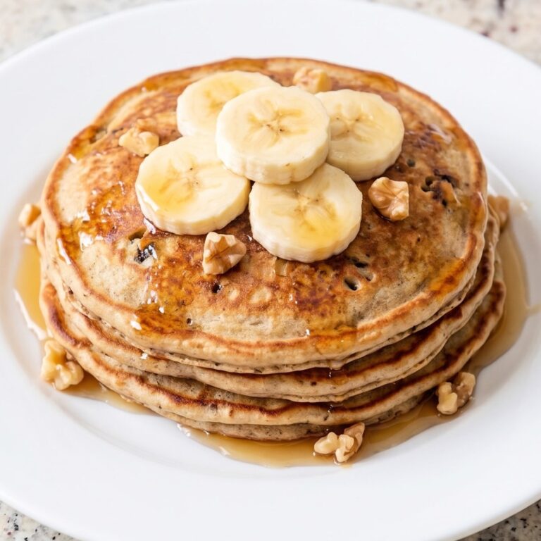 Eggless Banana Bread Pancakes