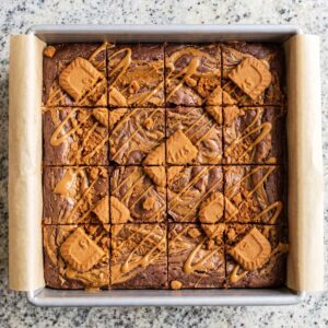 Eggless Biscoff Brownies