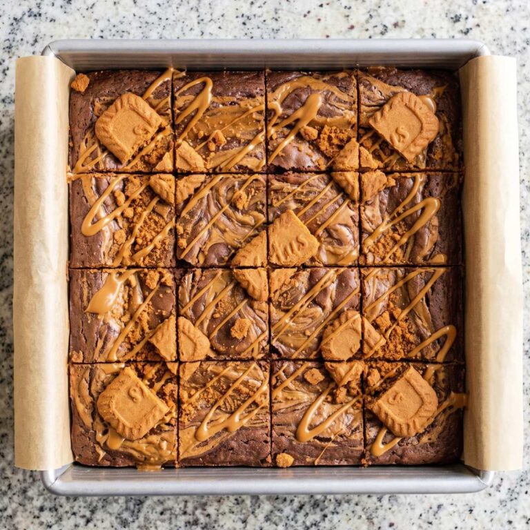 Eggless Biscoff Brownies