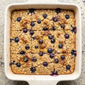 Eggless Blueberry Baked Oatmeal