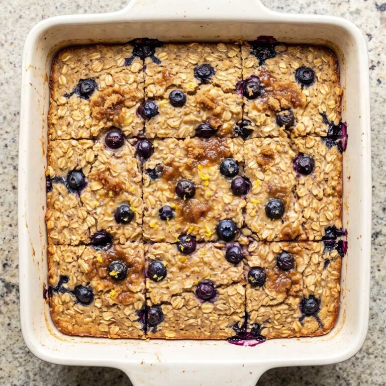 Eggless Blueberry Baked Oatmeal