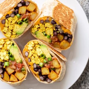 Eggless Breakfast Burritos