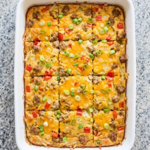 Eggless Breakfast Casserole