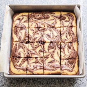 Eggless Cheesecake Brownies