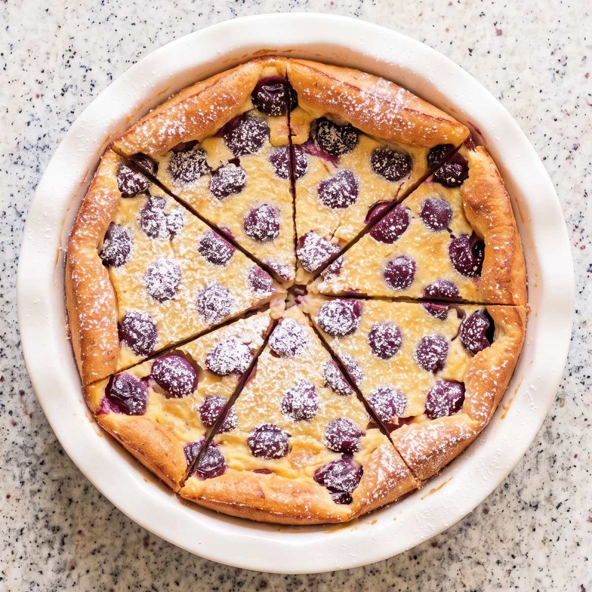 Eggless Cherry Clafoutis