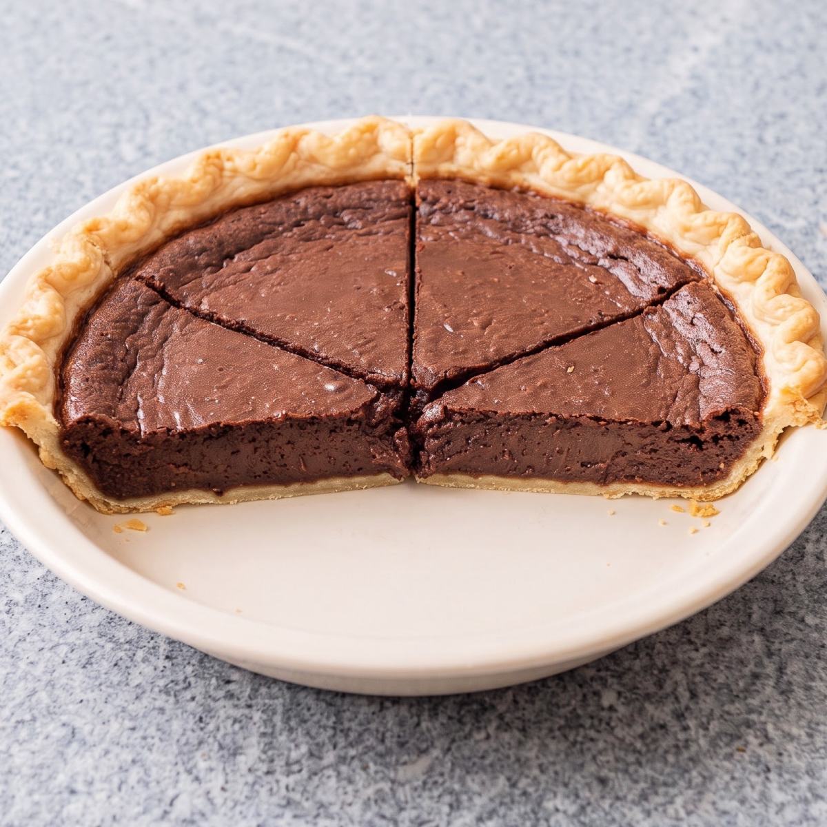 Eggless Chocolate Chess Pie