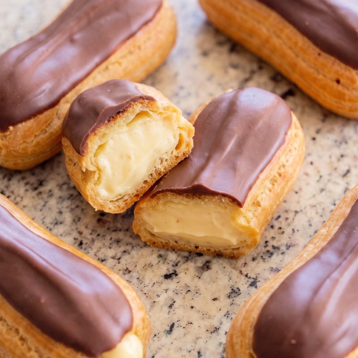 Eggless Chocolate Eclairs
