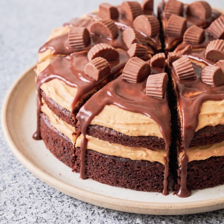 Eggless Chocolate Peanut Butter Cake
