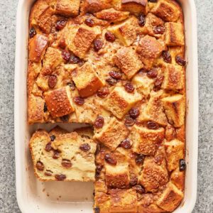Eggless Cinnamon Bread Pudding