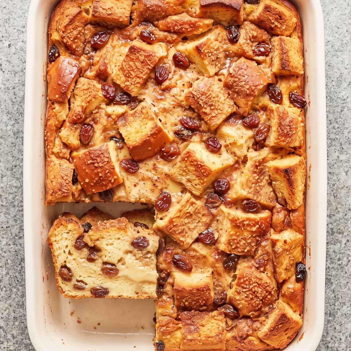 Eggless Cinnamon Bread Pudding