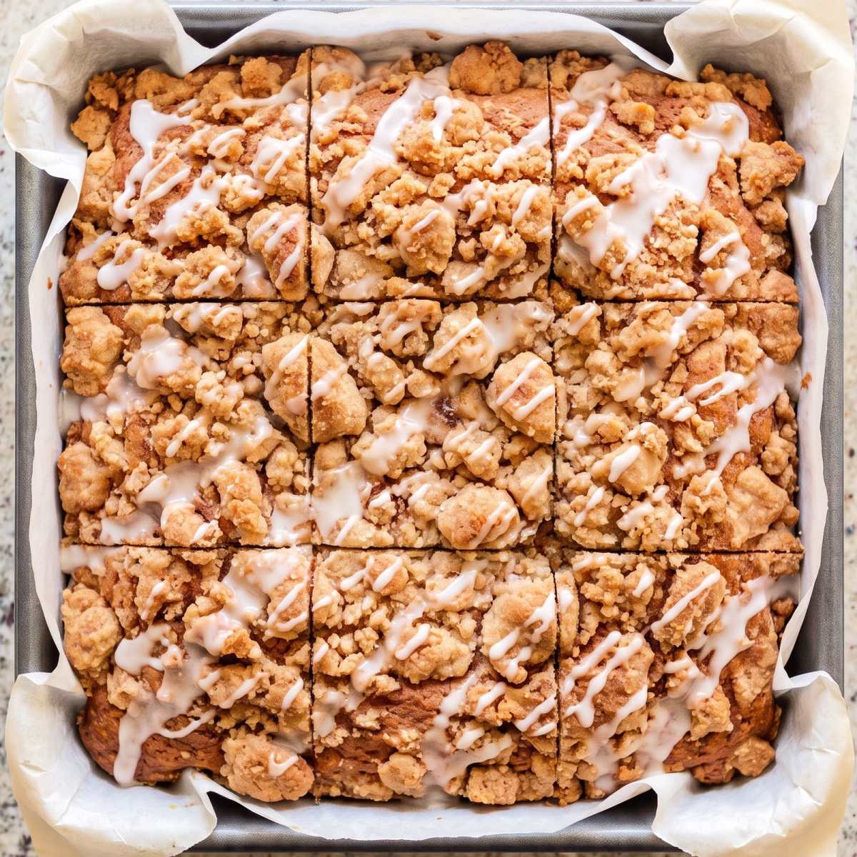 Eggless Cinnamon Crumb Coffee Cake
