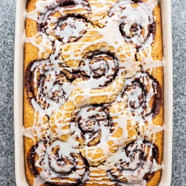 Eggless Cinnamon Roll Cake