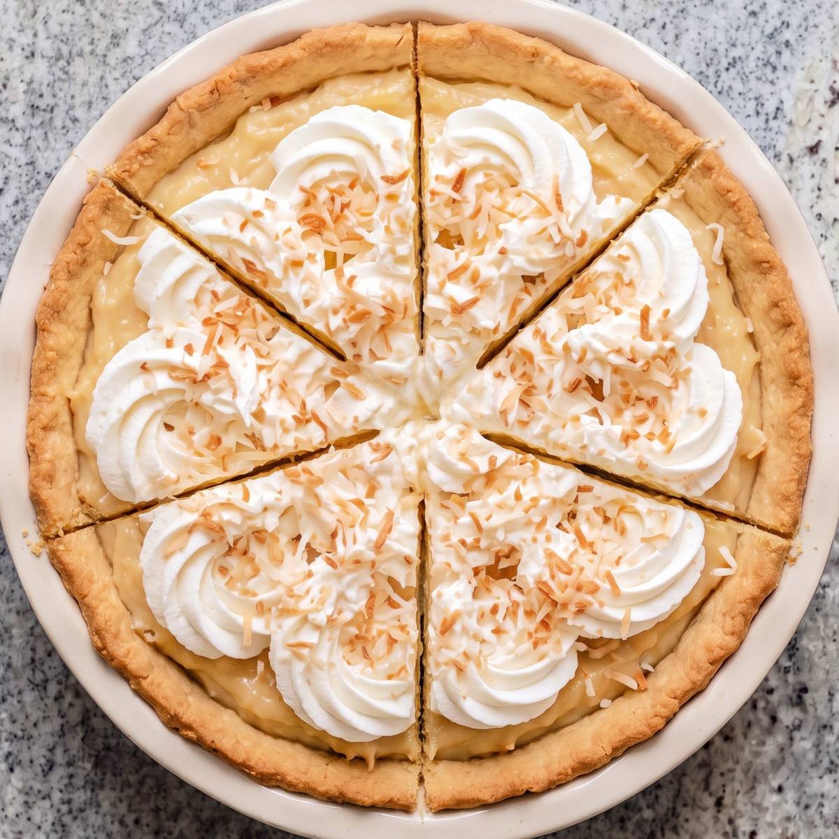 Eggless Coconut Cream Pie