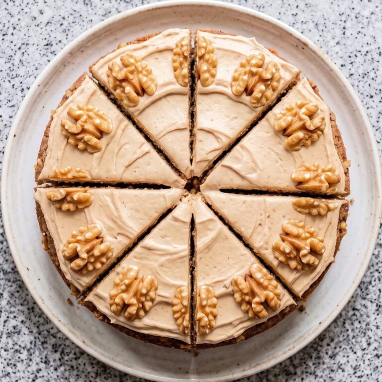 Eggless Coffee Walnut Cake