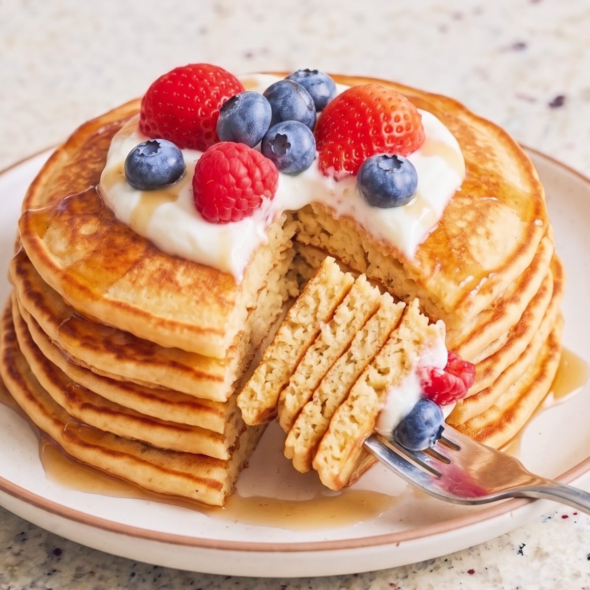 Eggless Cottage Cheese Protein Pancakes