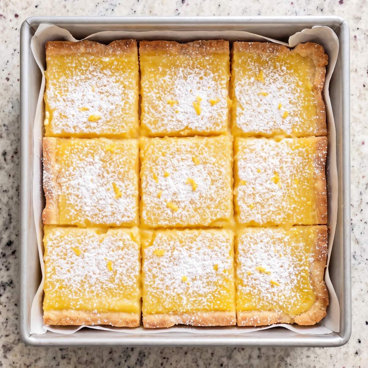 Eggless Creamy Lemon Bars