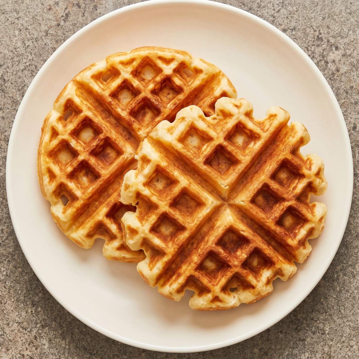 Eggless Crispy Belgian Waffles