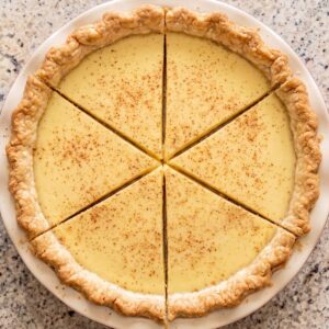 Eggless Custard Pie