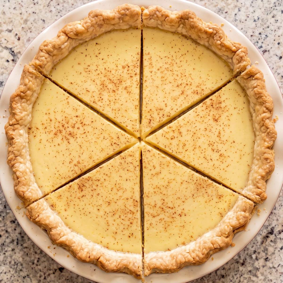 Eggless Custard Pie