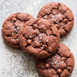 Eggless Double Chocolate Cookies
